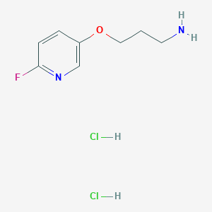 molecular formula C8H13Cl2FN2O B13721042 3-[(6-Fluoropyridin-3-yl)oxy]propan-1-amine dihydrochloride 