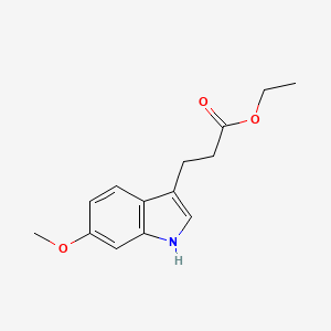 molecular formula C14H17NO3 B13721048 Ethyl 3-(6-Methoxy-3-indolyl)propanoate 