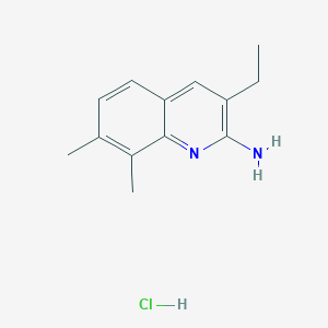 molecular formula C13H17ClN2 B13721062 2-Amino-7,8-dimethyl-3-ethylquinoline hydrochloride CAS No. 1171518-73-2