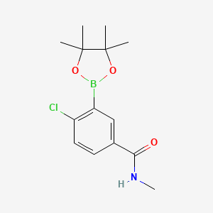 molecular formula C14H19BClNO3 B13721110 4-Chloro-N-methyl-3-(4,4,5,5-tetramethyl-1,3,2-dioxaborolan-2-yl)benzamide 