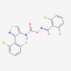 molecular formula C17H9Cl4N3O2S B13721118 [3-(2,6-Dichlorophenyl)-isothiazol-4-yl]-carbamoyl 2,6-dichlorobenzaldehyde oxime 