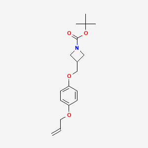 molecular formula C18H25NO4 B13721128 3-(4-Allyloxyphenoxymethyl)-azetidine-1-carboxylic acid tert-butyl ester 