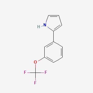 molecular formula C11H8F3NO B13721154 2-[3-(Trifluoromethoxy)phenyl]pyrrole 