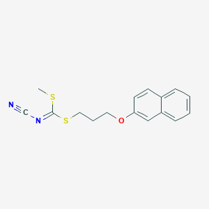 molecular formula C16H16N2OS2 B13721167 Methyl [3-(naphthalen-2-yloxy)propyl]-cyanocarbonimidodithioate 