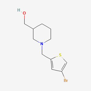 molecular formula C11H16BrNOS B1372117 {1-[(4-Bromothiophen-2-yl)methyl]piperidin-3-yl}methanol CAS No. 864411-19-8