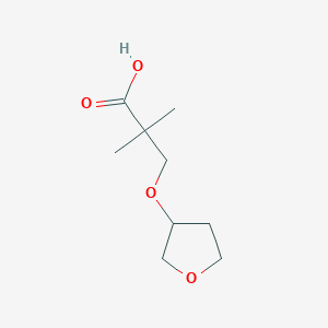 molecular formula C9H16O4 B13721189 2,2-Dimethyl-3-(oxolan-3-yloxy)propanoic acid 