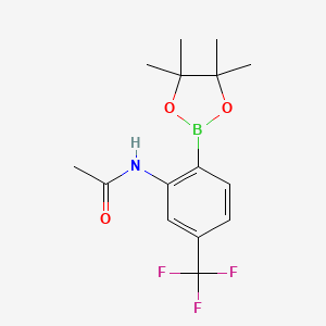 N-(2-(4,4,5,5-Tetramethyl-1,3,2-dioxaborolan-2-yl)-5-(trifluoromethyl)phenyl)acetamide