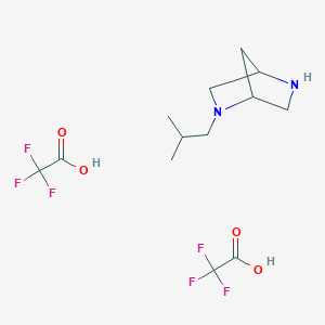 molecular formula C13H20F6N2O4 B13721209 (1S,4S)-2-Isobutyl-2,5-diaza-bicyclo[2.2.1]heptane di-trifluoro-acetic acid salt 