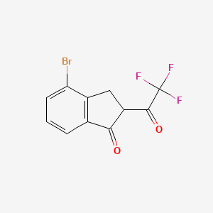 molecular formula C11H6BrF3O2 B13721210 4-Bromo-2-trifluoroacetyl-1-indanone 