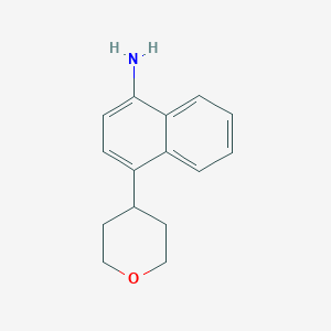 molecular formula C15H17NO B13721212 4-(Tetrahydro-2H-pyran-4-yl)naphthalen-1-amine 