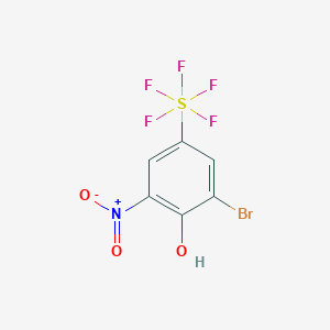 3-Bromo-4-hydroxy-5-nitrophenylsulphur pentafluoride