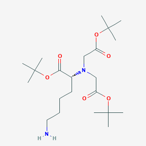 molecular formula C22H42N2O6 B13721229 tert-butyl (2R)-6-amino-2-[bis[2-[(2-methylpropan-2-yl)oxy]-2-oxoethyl]amino]hexanoate 