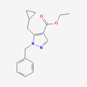 molecular formula C17H20N2O2 B13721247 Ethyl 1-Benzyl-5-(cyclopropylmethyl)-1H-pyrazole-4-carboxylate 
