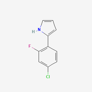 molecular formula C10H7ClFN B13721250 2-(4-Chloro-2-fluorophenyl)pyrrole 