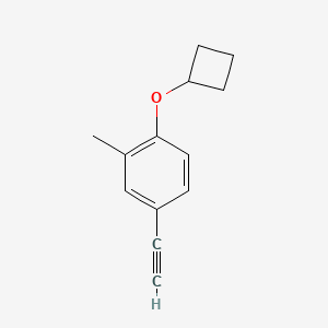 molecular formula C13H14O B13721272 1-Cyclobutoxy-4-ethynyl-2-methylbenzene 