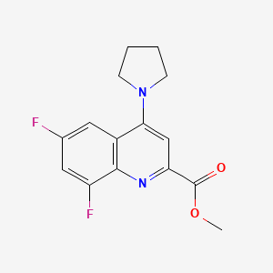molecular formula C15H14F2N2O2 B13721284 Methyl 6,8-difluoro-4-(pyrrolidin-1-yl)quinoline-2-carboxylate CAS No. 887589-83-5