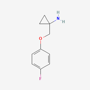 molecular formula C10H12FNO B13721294 {1-[(4-Fluorophenoxy)methyl]cyclopropyl}amine hydrochloride 