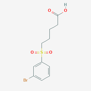 molecular formula C11H13BrO4S B13721314 5-(3-Bromobenzenesulfonyl)pentanoic acid 