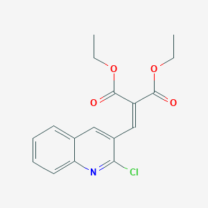 molecular formula C17H16ClNO4 B13721331 2-Chloro-3-(2,2-diethoxycarbonyl)vinylquinoline CAS No. 467430-20-2