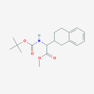 molecular formula C18H25NO4 B13721383 Methyl 2-(Boc-amino)-2-(1,2,3,4-tetrahydro-2-naphthyl)acetate 