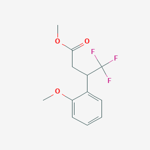 molecular formula C12H13F3O3 B13721442 Methyl 4,4,4-trifluoro-3-(2-methoxyphenyl)butanoate 