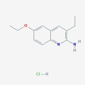 molecular formula C13H17ClN2O B13721468 2-Amino-3-ethyl-6-ethoxyquinoline hydrochloride CAS No. 1172906-16-9