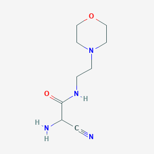 molecular formula C9H16N4O2 B1372147 2-amino-2-cyano-N-(2-morpholinoethyl)acetamide CAS No. 1214639-32-3