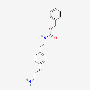 molecular formula C18H22N2O3 B13721486 {2-[4-(2-Amino-ethoxy)-phenyl]-ethyl}-carbamic acid benzyl ester 