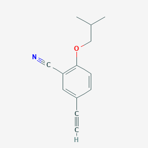 molecular formula C13H13NO B13721515 5-Ethynyl-2-isobutoxybenzonitrile 