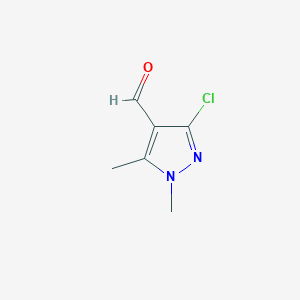 molecular formula C6H7ClN2O B13721536 3-Chloro-1,5-dimethyl-1H-pyrazole-4-carbaldehyde 