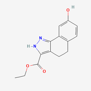 molecular formula C14H14N2O3 B13721546 ethyl 8-hydroxy-4,5-dihydro-2H-benzo[g]indazole-3-carboxylate 