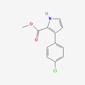 molecular formula C12H10ClNO2 B13721576 Methyl 3-(4-Chlorophenyl)-1H-pyrrole-2-carboxylate 