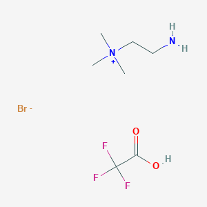 molecular formula C7H16BrF3N2O2 B13721586 2-Aminoethyl Trimethylammonium Bromide, Trifluoroacetic Acid 