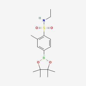 molecular formula C15H24BNO4S B13721590 N-Ethyl-2-methyl-4-(4,4,5,5-tetramethyl-[1,3,2]dioxaborolan-2-yl)-benzenesulfonamide 