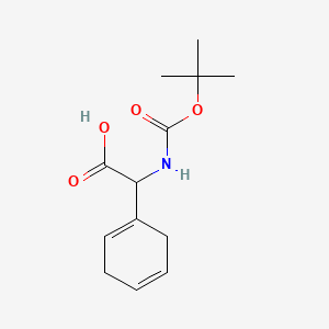 molecular formula C13H19NO4 B13721605 alpha-(((1,1-Dimethylethoxy)carbonyl)amino)cyclohexa-1,4-diene-1-acetic acid CAS No. 57410-95-4