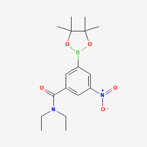 molecular formula C17H25BN2O5 B13721640 N,N-Diethyl-3-nitro-5-(4,4,5,5-tetramethyl-[1,3,2]dioxaborolan-2-yl)-benzamide 