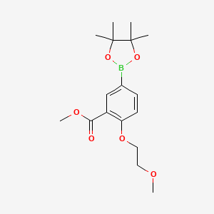 molecular formula C17H25BO6 B13721669 2-(2-Methoxyethoxy)-5-(4,4,5,5-tetramethyl-[1,3,2]dioxaborolan-2-yl)-benzoic acid methyl ester 
