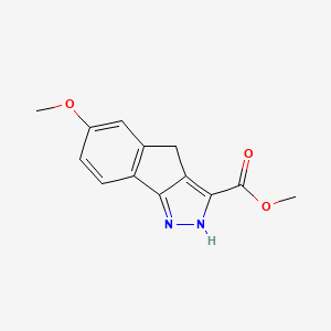 molecular formula C13H12N2O3 B13721725 6-Methoxy-2,4-dihydroindeno[1,2-c]pyrazole-3-carboxylic acid methyl ester 