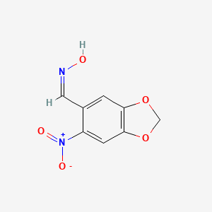 molecular formula C8H6N2O5 B13721737 6-Nitro-1,3-benzodioxole-5-carbaldehyde oxime 
