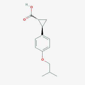 molecular formula C14H18O3 B13721764 trans 2-(4-Isobutoxyphenyl)cyclopropanecarboxylic acid 