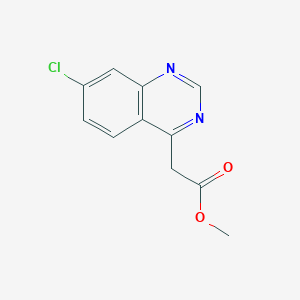 molecular formula C11H9ClN2O2 B13721780 Methyl 7-Chloroquinazoline-4-acetate 