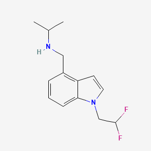 molecular formula C14H18F2N2 B13721787 {[1-(2,2-Difluoroethyl)-1H-indol-4-yl]methyl}(propan-2-yl)amine 