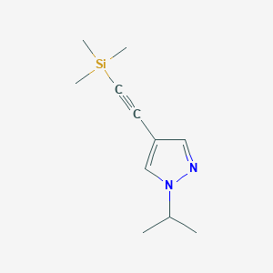 molecular formula C11H18N2Si B13721812 1-Isopropyl-4-[(trimethylsilyl)ethynyl]-1H-pyrazole CAS No. 1354703-51-7