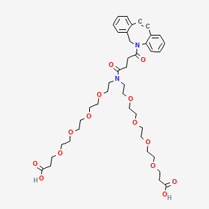 molecular formula C41H56N2O14 B13721833 DBCO-N-bis(PEG4-acid) 