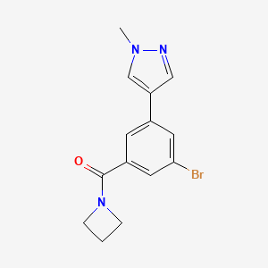molecular formula C14H14BrN3O B13721869 Azetidin-1-yl(3-bromo-5-(1-methyl-1H-pyrazol-4-yl)phenyl)methanone 