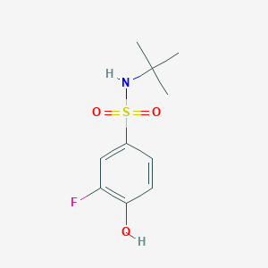 molecular formula C10H14FNO3S B13721904 N-tert-Butyl-3-fluoro-4-hydroxybenzenesulfonamide 