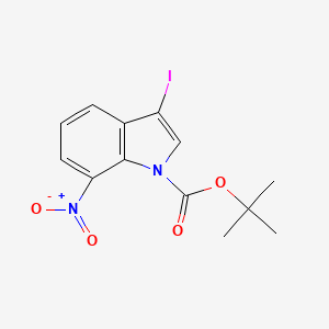 molecular formula C13H13IN2O4 B13721909 3-Iodo-7-nitroindole-1-carboxylic acid tert-butyl ester 