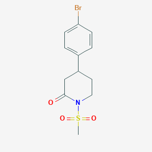 molecular formula C12H14BrNO3S B13721910 4-(4-Bromophenyl)-1-(methylsulfonyl)-2-piperidinone 