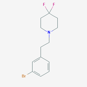 molecular formula C13H16BrF2N B13721929 1-[2-(3-Bromophenyl)-ethyl]-4,4-difluoropiperidine 