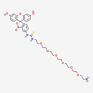 molecular formula C35H43N3O11S B13721967 Fluorescein-PEG6-Amine 